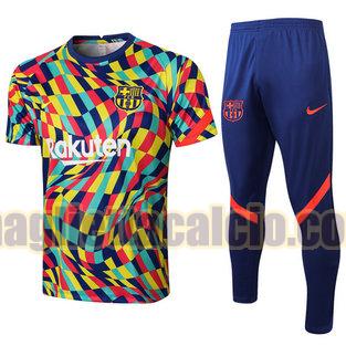 tuta sportiva manica cort barcellona uomo colore 2021-2022