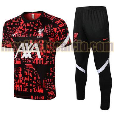 tuta sportiva manica cort liverpool uomo rosso nero 2021-2022