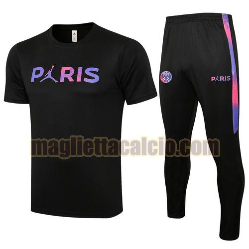 tuta sportiva manica cort paris saint germain uomo nero 2021-2022