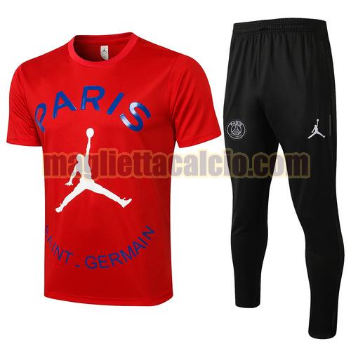 tuta sportiva manica cort paris saint germain uomo rosso 2021-2022