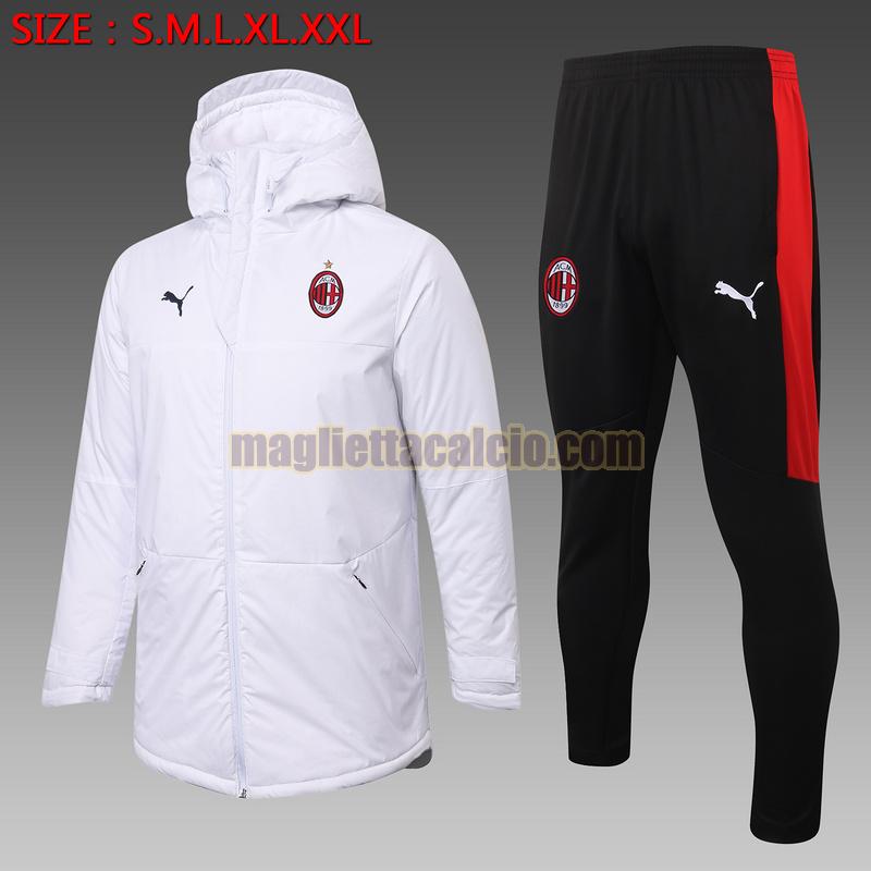 tuta sportiva piumino ac milan uomo bianco 2020-2021