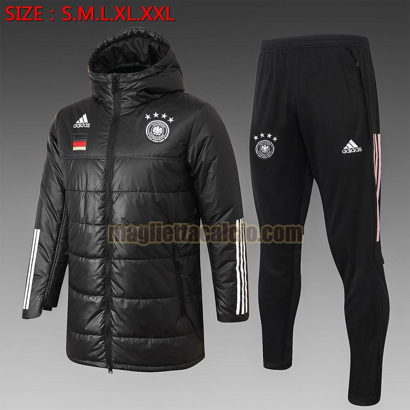 tuta sportiva piumino germania uomo nero 2020-2021