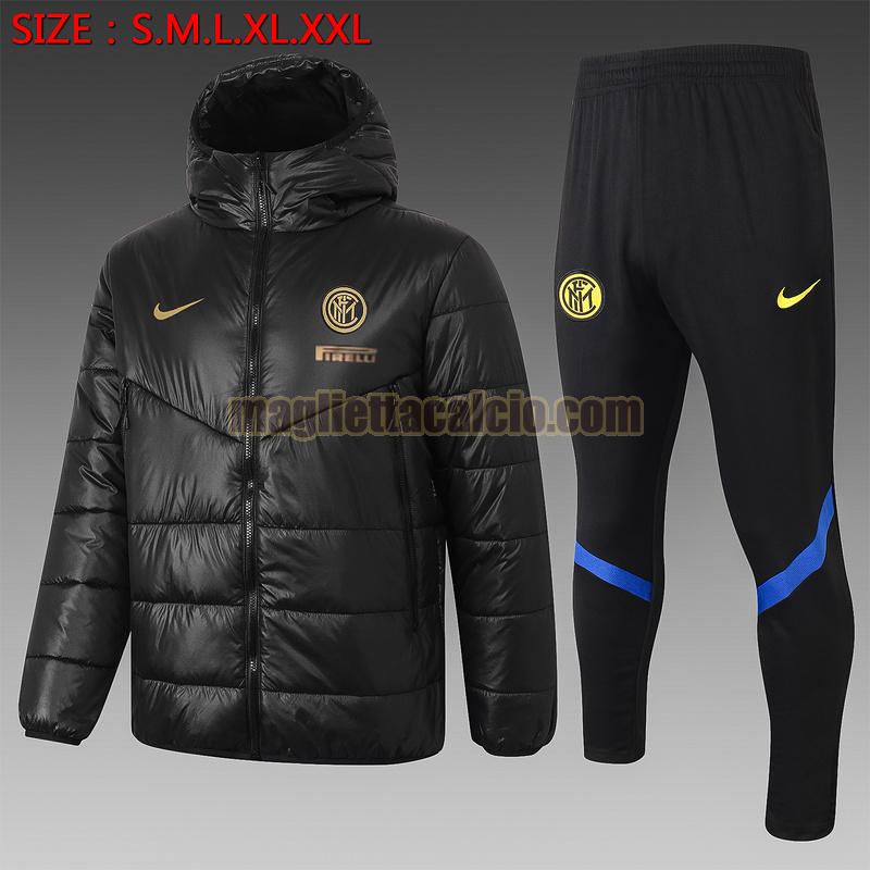 tuta sportiva piumino inter milan uomo nero 2020-2021