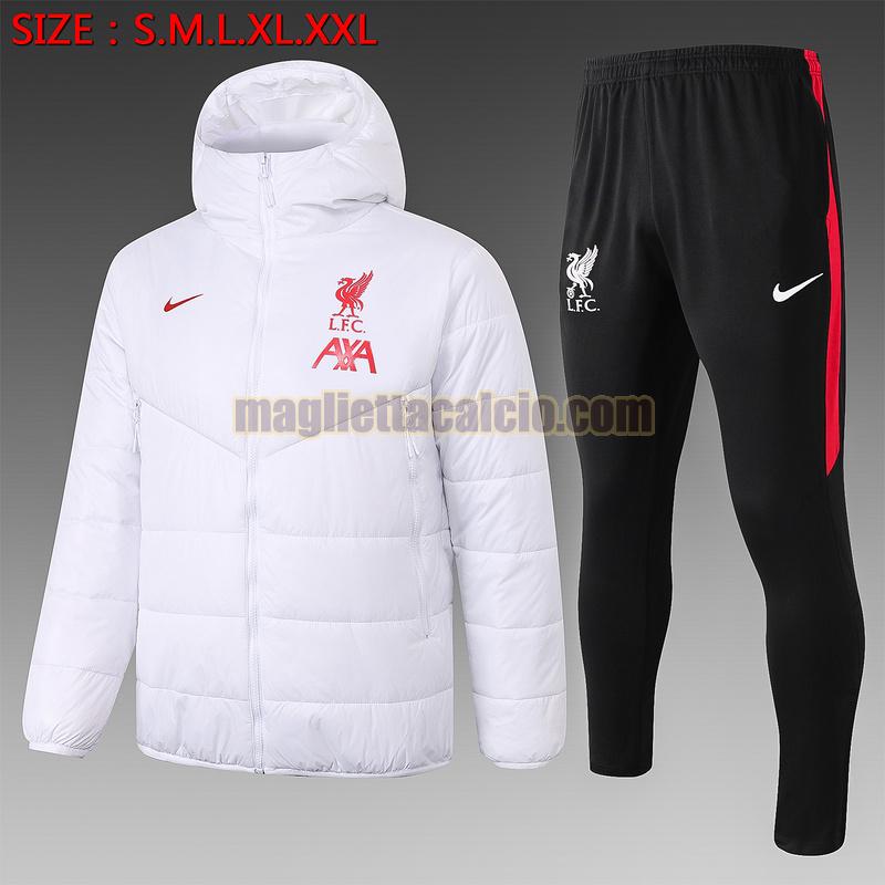 tuta sportiva piumino liverpool uomo bianco 2020-2021