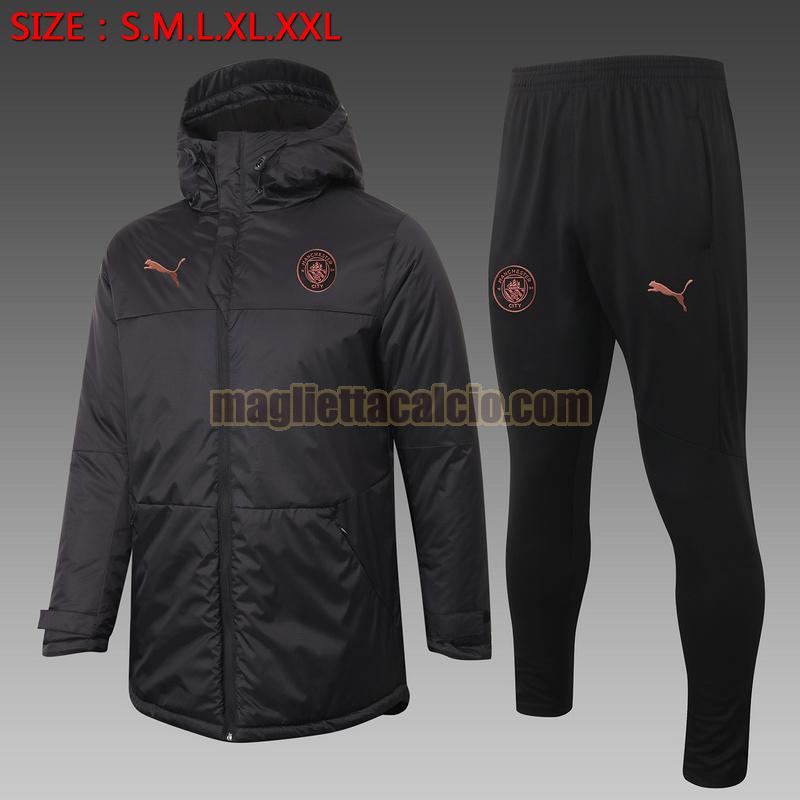 tuta sportiva piumino manchester city uomo nero 2020-2021
