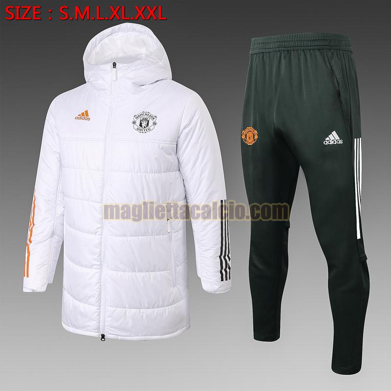 tuta sportiva piumino manchester united uomo bianco 2020-2021