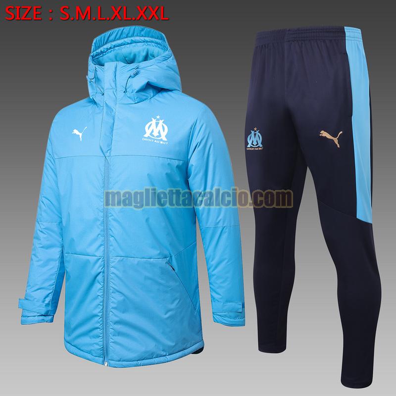 tuta sportiva piumino olympique marsiglia uomo blu 2020-2021