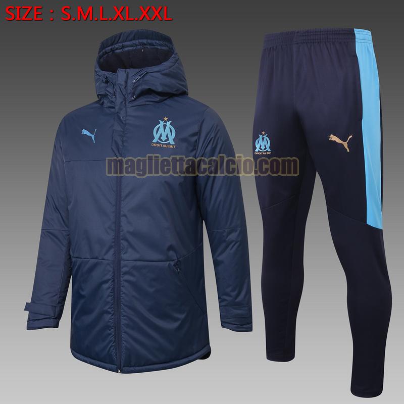 tuta sportiva piumino olympique marsiglia uomo blu reale 2020-2021