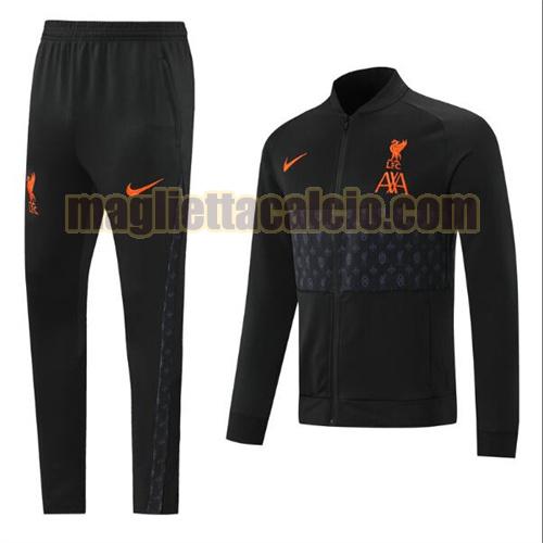 tuta sportiva scollo alto liverpool uomo nero 2021-22