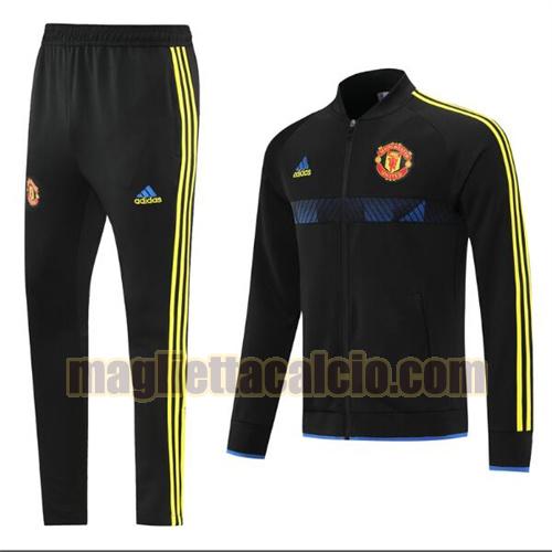 tuta sportiva scollo alto manchester united uomo nero 2021-22