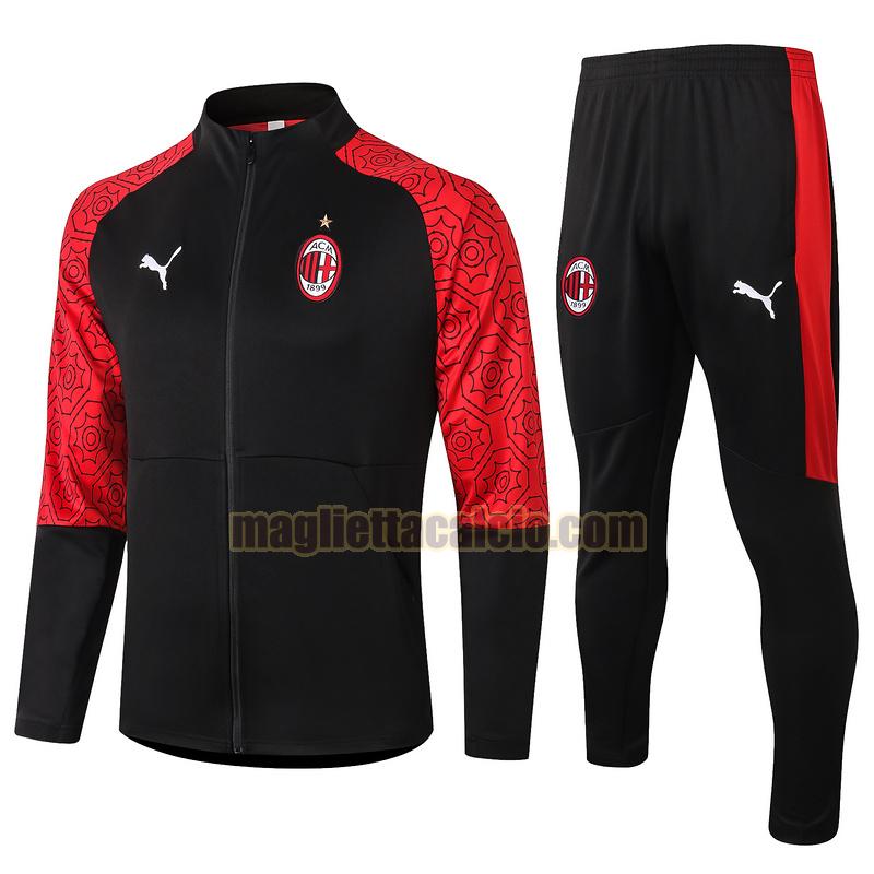 tuta sportiva vendita ac milan uomo nero 2020-2021