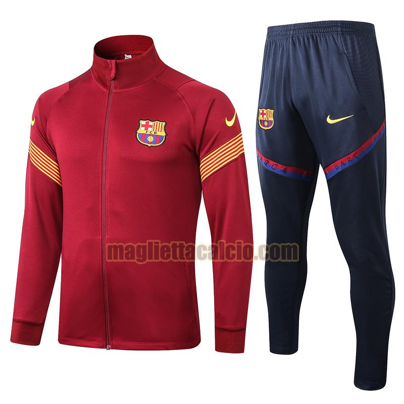 tuta sportiva vendita barcellona uomo rosso 2020-2021