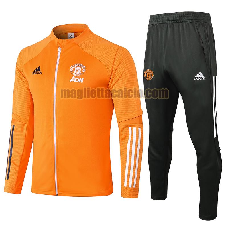 tuta sportiva vendita manchester united uomo arancia 2020-2021