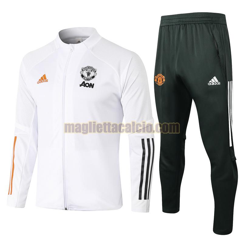 tuta sportiva vendita manchester united uomo bianca 2020-2021
