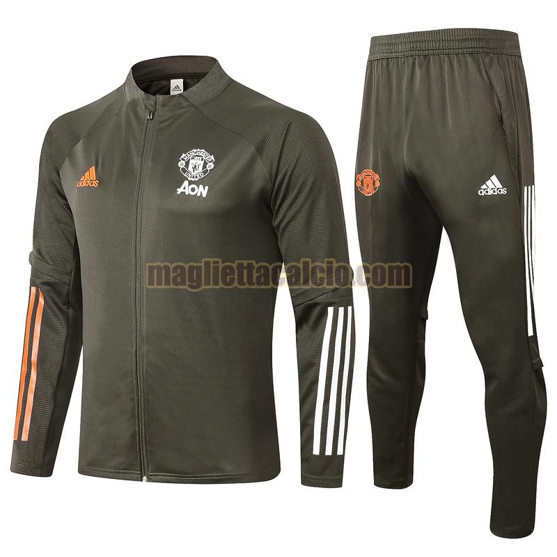 tuta sportiva vendita manchester united uomo verde 2020-2021