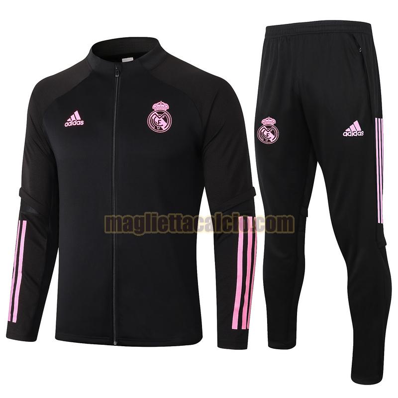 tuta sportiva vendita real madrid uomo nero 2020-2021