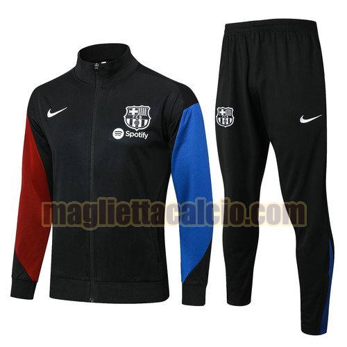 tuta sportivas calcio completo barcellona uomo nero 2024-2025