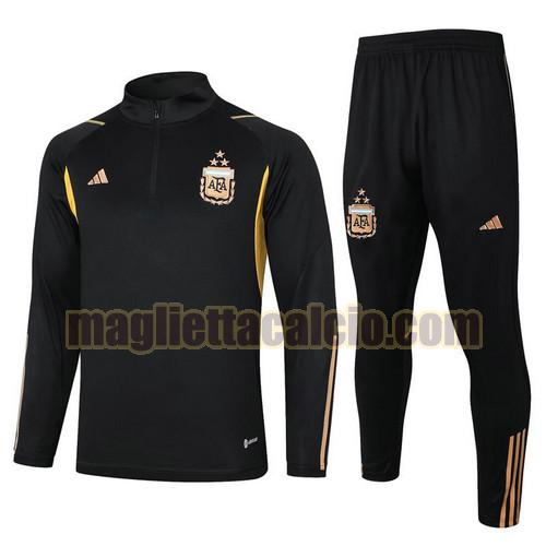 tute calcio 220216a1 argentina uomo nero 2023-2024