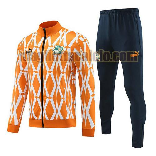 tute calcio 220216a5 costa d'avorio uomo arancione 2023-2024