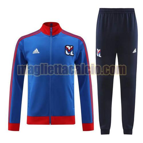 tute calcio 220216a7 olympique lyon uomo blu 2023-2024