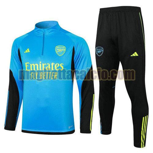 tute calcio arsenal uomo blu nero 2024