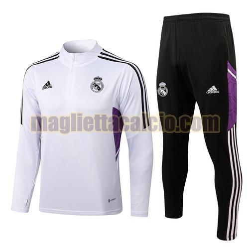 veste + pantalon bianco real madrid uomo training 2022-2023